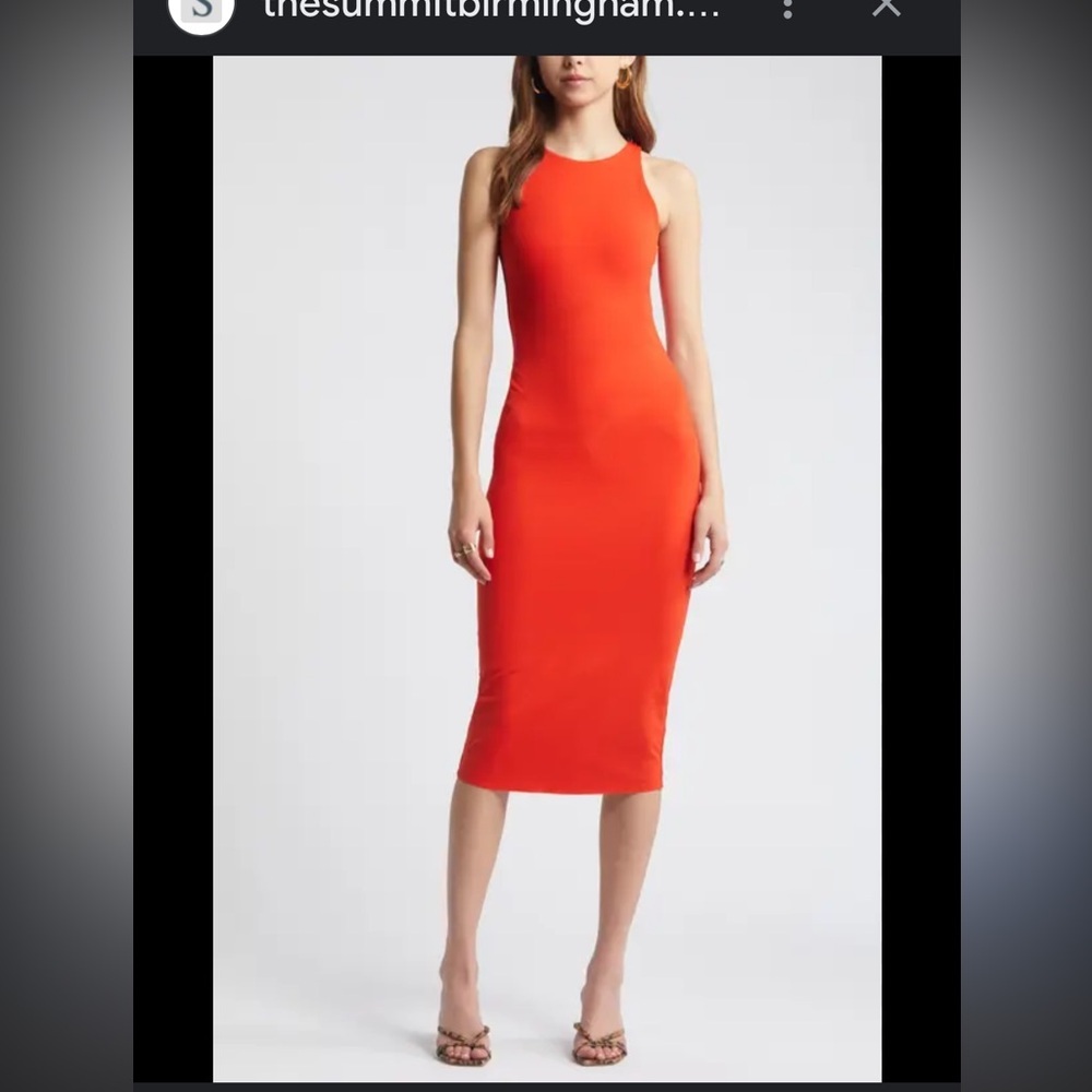 OPEN EDIT Smooth Sleeveless Body-Con Midi Dress